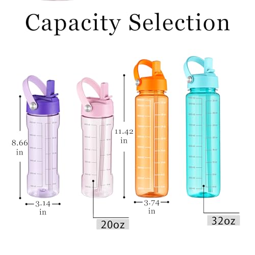 Pink 20oz BPA-Free Tritan Water Bottle with Flip Straw - Leakproof, Lightweight