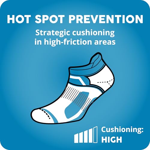 Balega Hidden Contour Impact-Resistant Athletic No Show Socks - White / Medium