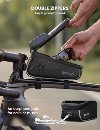 Waterproof Bike Frame Bag - 1.6L Large Capacity, Touchscreen