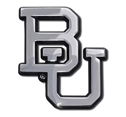 Baylor Bears Metal Auto Emblem - Chrome with Black Trim