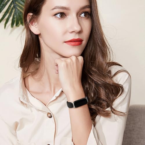 Elastic Bands for Fitbit Inspire 3 - Soft Adjustable Nylon Loop - Black