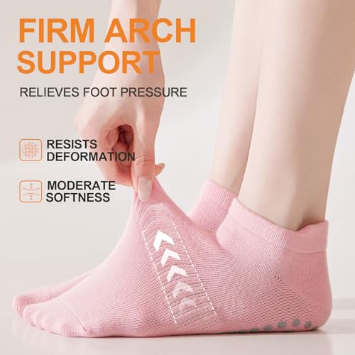 Women's Non-Slip Pilates Grip Socks - 5 Colors Available