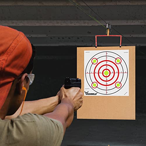 Bullseye Shooting Paper Targets - 11" x 11", 50 Pack for Airsoft & Air Rifles
