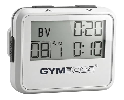 Compact Interval Timer & Stopwatch - White/Gray Gloss