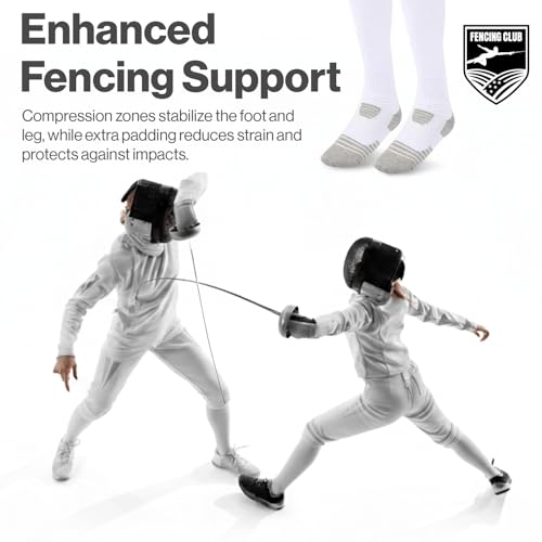 Moisture-Wicking Fencing Socks - Large Tall - 1 Pack