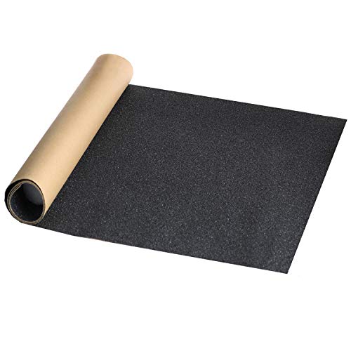 10.6x49.2 Inch Black Skateboard Grip Tape Sheet for Longboards & Skates