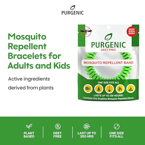 DEET-Free Mosquito Repellent Bracelets for Adults - 10 Pack
