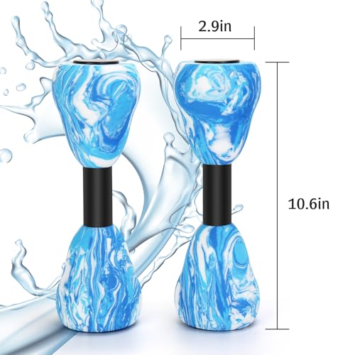 Blue Camouflage Aquatic Foam Dumbbells - Water Water Resistance Training for Pool Aquafitness