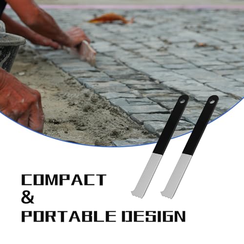 2-Pack Paver Removal Tool Set - Heavy-Duty Paver Puller Tool with Micro-Tooth Design & Dual Gripper Slots, 4mm Thick Steel Construction for Effortless Patio, Lawn, and Garden Paver Brick Removal