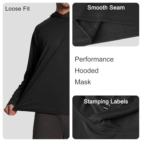 HovSiyla UV Sun Protection Fishing Hoodie 5-Pack - Long Sleeve Rash Guard for Hiking & Outdoor Sports