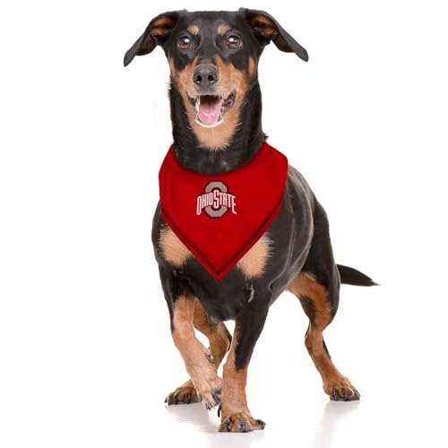 Ohio State Buckeyes Dog Bandana - Large/X-Large Pet Scarf