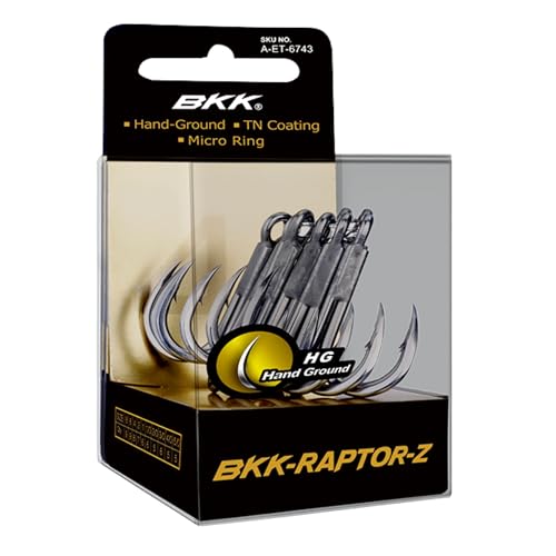 BKK Raptor-Z Treble Hook 3/0 Multi - 4X Heavy Duty, Saltwater, Hand Ground Point