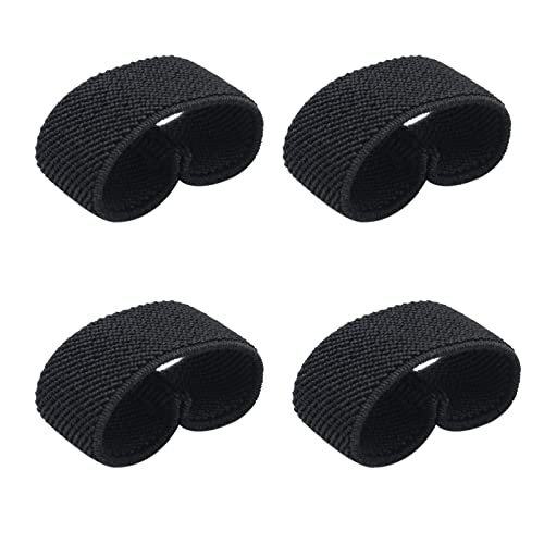 Elastic Belt Keepers for 1.5" Straps - Black, 4 Pcs