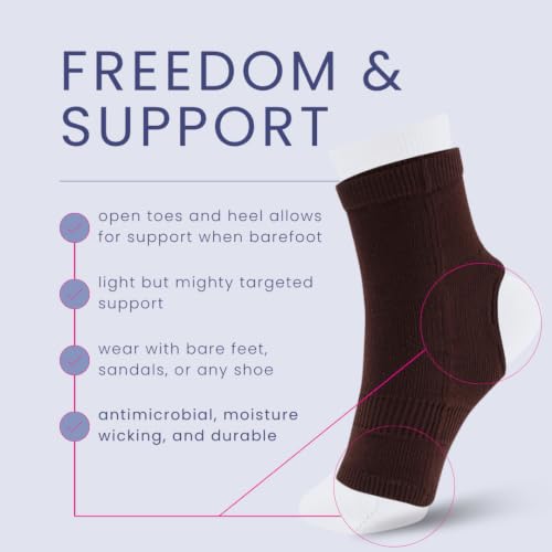 Apolla The Joule Compression Barefoot Socks Medium Nude - 20-30 mmHg, Arch Support, As Seen on Shark Tank
