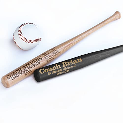 Personalized 18-Inch Mini Baseball Bat - Custom Coach Gift