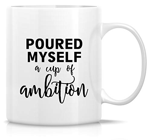 Retreez 11oz Ceramic Coffee Mug - Ambition Entrepreneur Quote, Dishwasher & Microwave Safe