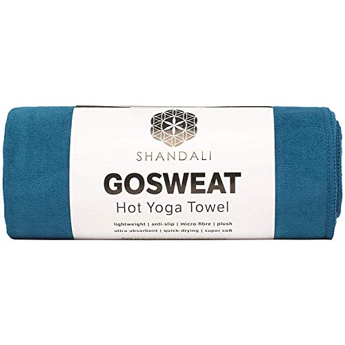 Non-Slip Hot Yoga Towel - Super-Absorbent Microfiber - Evening Blue 26.5" x 16"