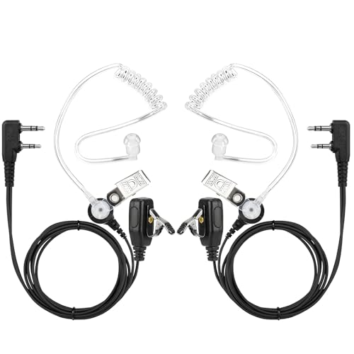 BAOFENG Walkie Talkies Earpiece with Mic,Comfortable Acoustic Tube(2