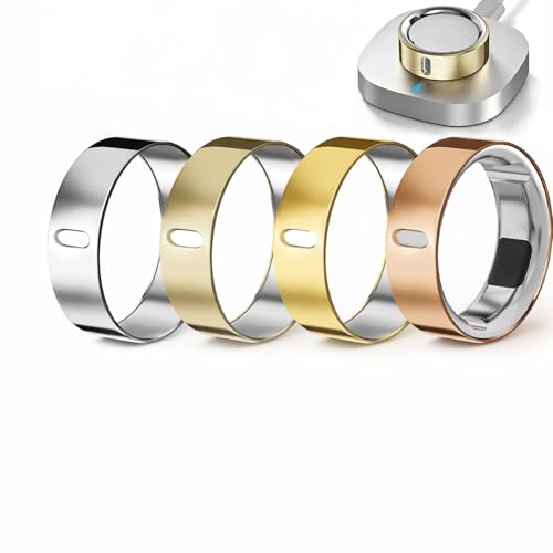 Hexasider 4 Pack Gold Silver RoseGold ChampagneGold Ring Covers for Oura Ring Gen 3/4 Size 7