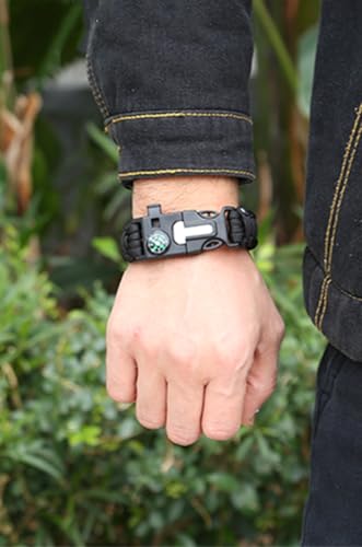 Survival Paracord Bracelet - Military Green Camo
