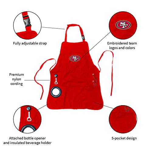 Ultimate Grilling Apron with Insulated Beverage Holder & Bottle Opener