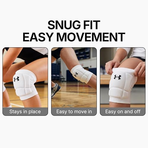 Volleyball Knee Pads - Set of 2, White, Medium