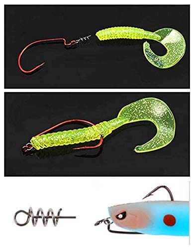 Fishing Twist Lock Hook Centering Pin Spring - 150pcs (0.6in & 1.4in)