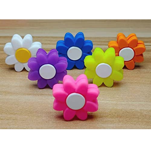 Tennis Racket Vibration Dampeners - 6 Pcs Colorful Flower Pattern