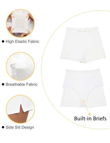 Tournesol Women's High Waisted 3-Inch Swim Shorts - White, Medium
