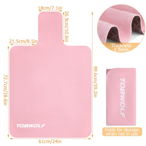 Pink Suede Pilates Reformer Mat - Non-Slip, Quick-Drying, Lightweight