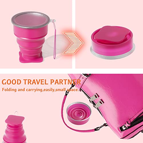 Collapsible Silicone Travel Cup - 200ml Portable Folding Mug - Green