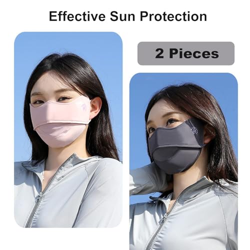 2Pcs UV Face Mask, Sun Masks for Women, Cooling Breathable Cover