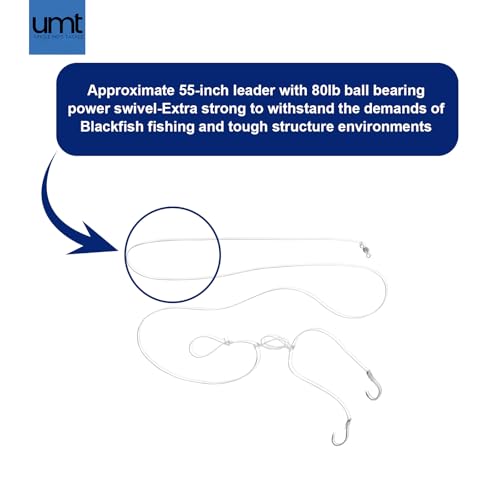 Blackfish Snafu Rig - 1 Pack with 3/0 BKK Hooks & 60lb Fluorocarbon