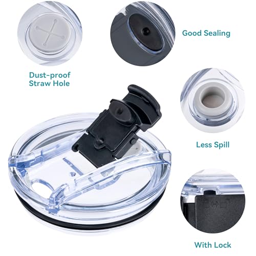 30oz Replacement Lid with Lock for YETI Tumblers - White