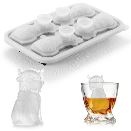 3D Highland Cow Ice Cube Tray - Novelty Silicone Mold