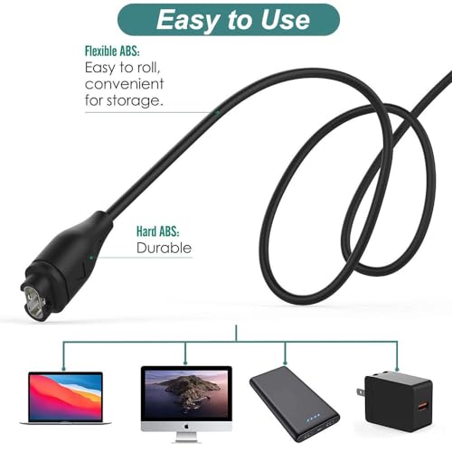 Replacement Charging Cable for Garmin Forerunner Series - 2-Pack