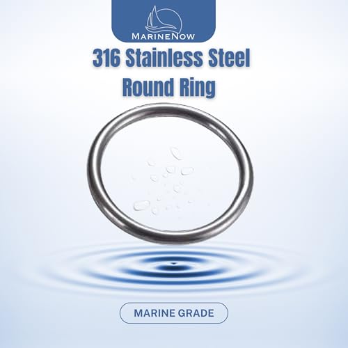 316 Marine Grade Stainless Steel Round Ring - 1/4" x 1 5/8" (6mm x 40mm)