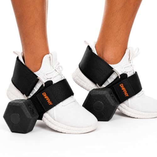 Monkey Foot Dumbbell Attachment - Adjustable Ankle Strap, 2PCS Black