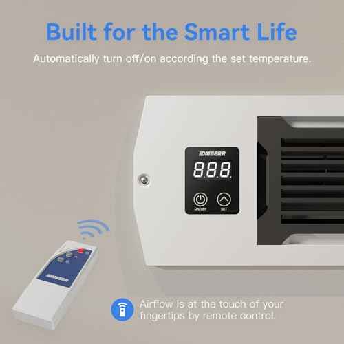 Ultra Quiet Through Wall Ventilation Fan with Remote Temperature Control, White Panel Exhaust Fan WVF200 for Kitchen, Living Room, Laundry Room & Workshop