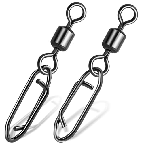 Fishing Speed Clips - 50-Pack Quick-Change Swivels, 4#