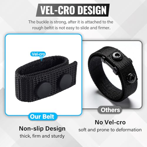 8PCS Heavy-Duty Tactical Belt Keepers with Double Snaps