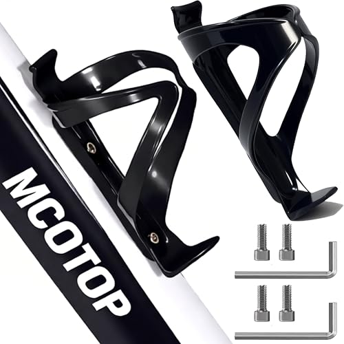 Ultralight Bike Water Bottle Holder Set - Black, 2 Pack