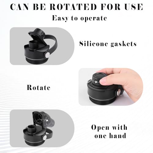 Leak-Proof Screw Top Lid for YETI Rambler 12-64 oz Bottles
