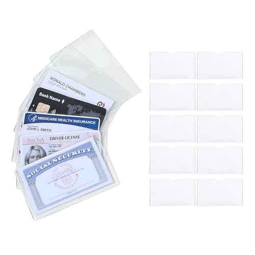 10-Pack Plastic Card Protector Sleeves - 24 Mil Durable PVC Holders