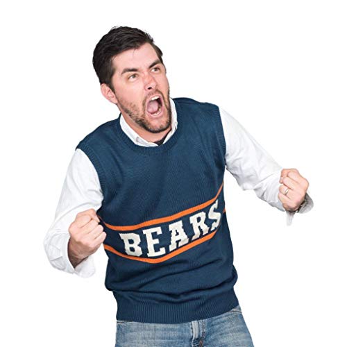 Da Bears Chicago Adult Vest Sweater - X-Large / Navy