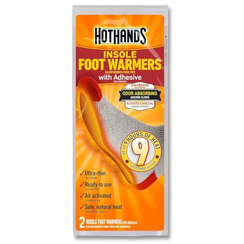 Adhesive Insole Foot Warmers - 9-Hour Long Lasting Heat - 1-Pack of 2
