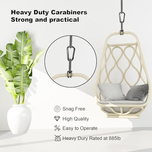 3" Heavy Duty Carabiner Clip - 855lbs for Camping & Hiking
