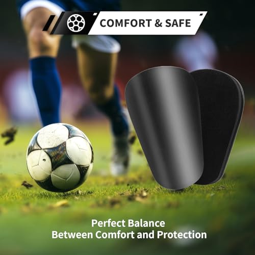 Extra Mini Soccer Shin Guards - Lightweight Protective Pads - Black