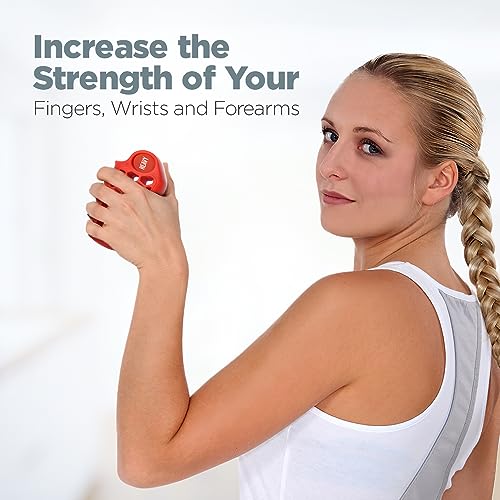 Hand Strengthener Set - 3 Resistance Levels for Therapy - Red, Blue, Gray