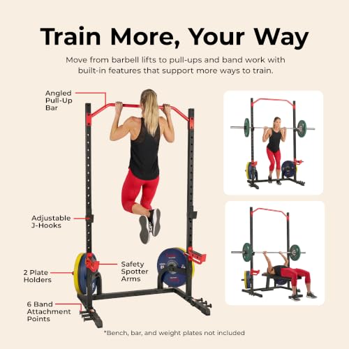 Full-Size Power Rack for Home Strength Training - Heavy-Duty